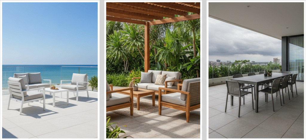 Cómo diseñar exteriores con muebles resistentes al clima de Ecuador